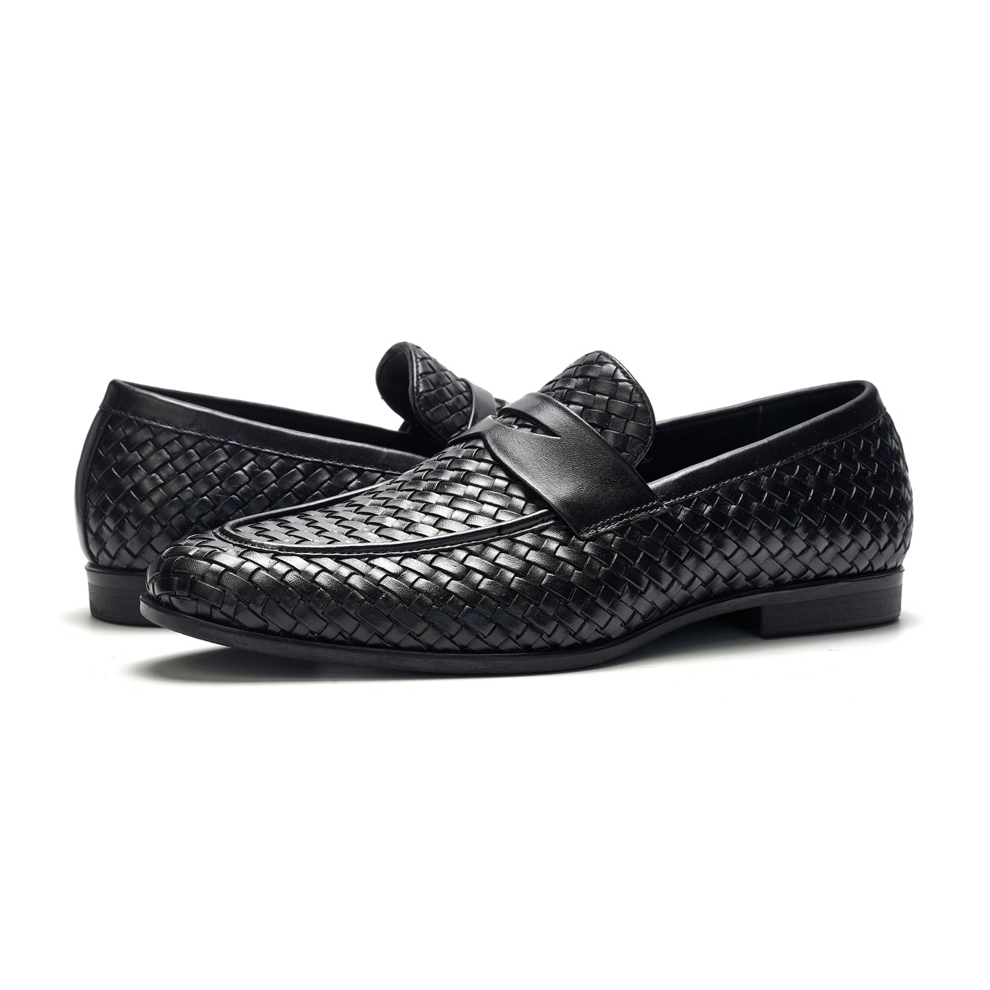 Cairo Woven Loafer // Black Leather