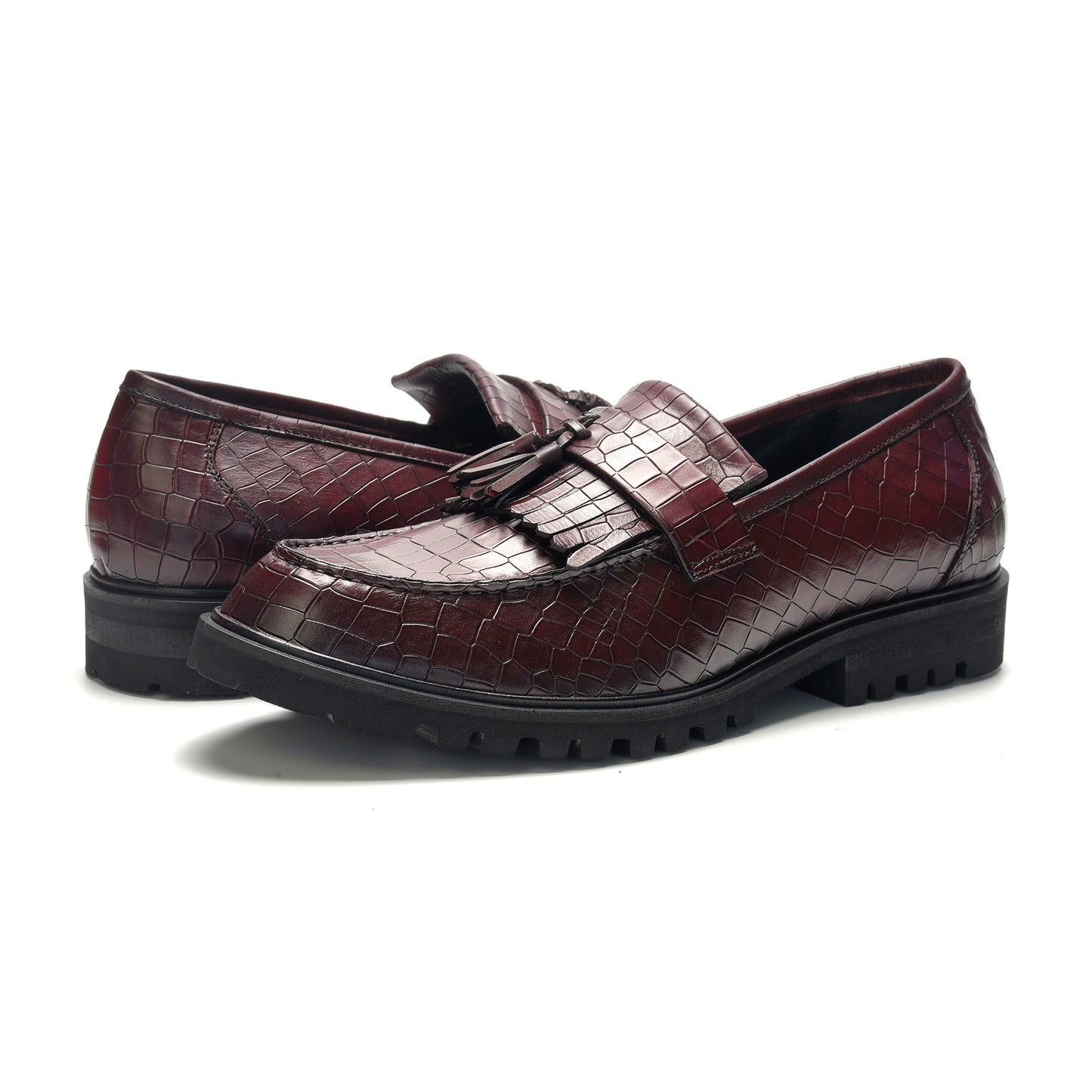 Dante Tassel Loafer // Bordo Leather