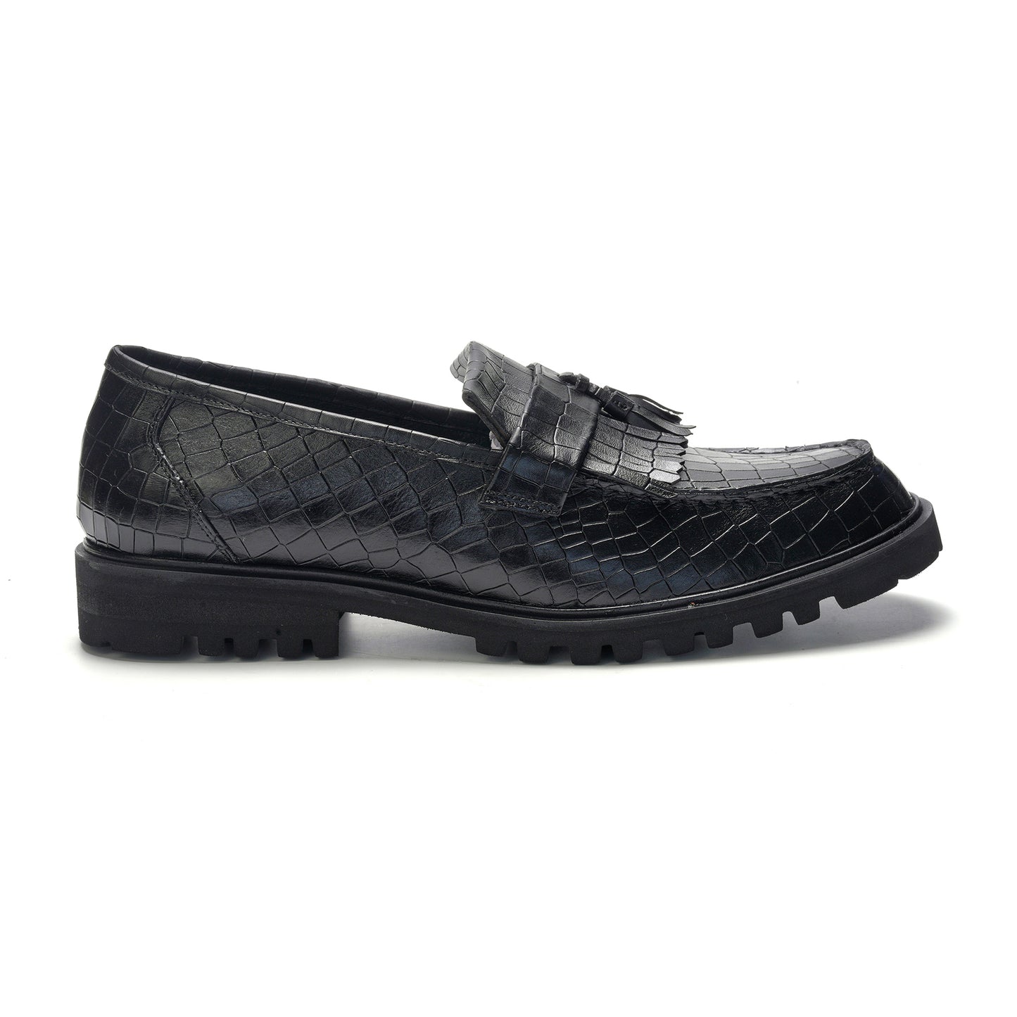 Dante Tassel Loafer // Black Leather
