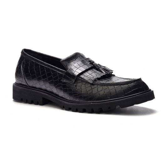 Dante Tassel Loafer // Black Leather