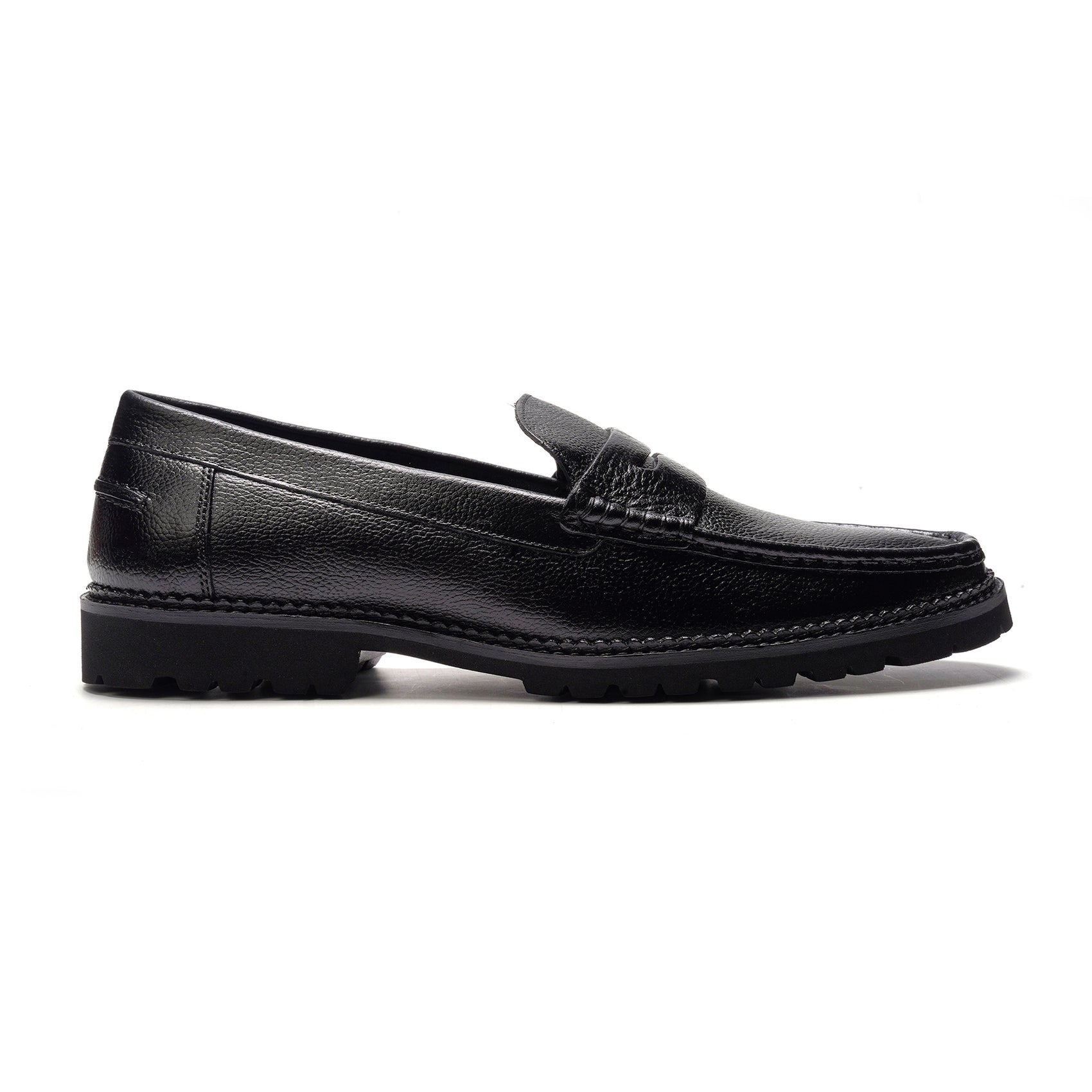 Jasper Penny Loafer // Black Leather