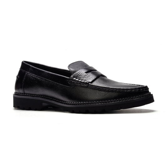 Jasper Penny Loafer // Black Leather