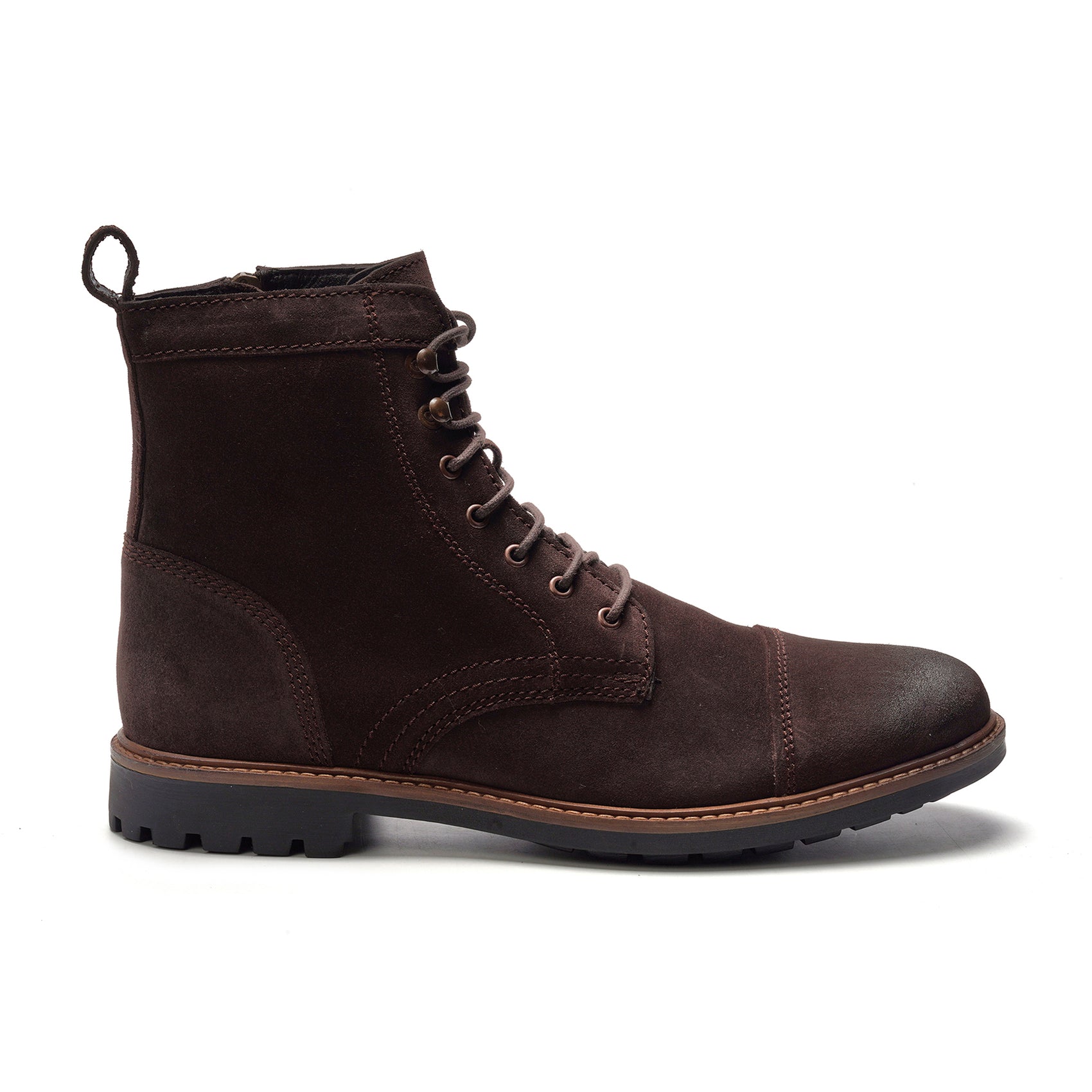 Wilder Lace-up Boot // Brown Suede