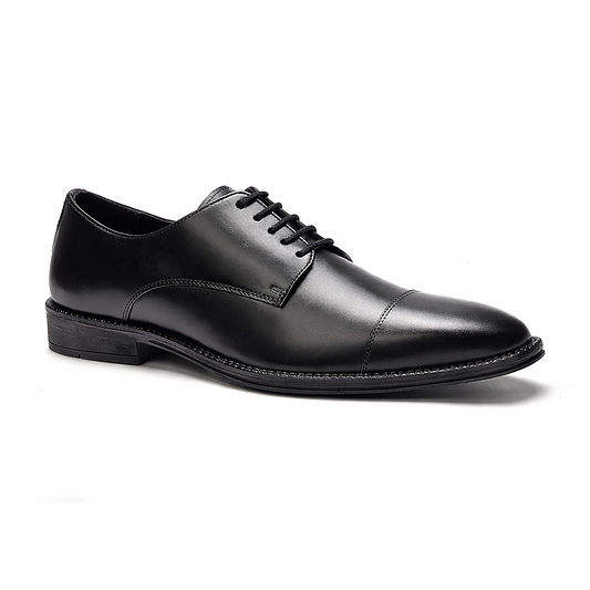 Maddox Cap-toe Oxford // Black Leather