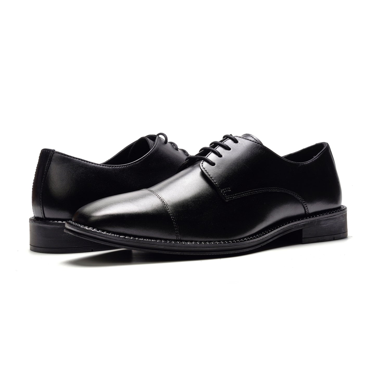 Maddox Cap-toe Oxford // Black Leather