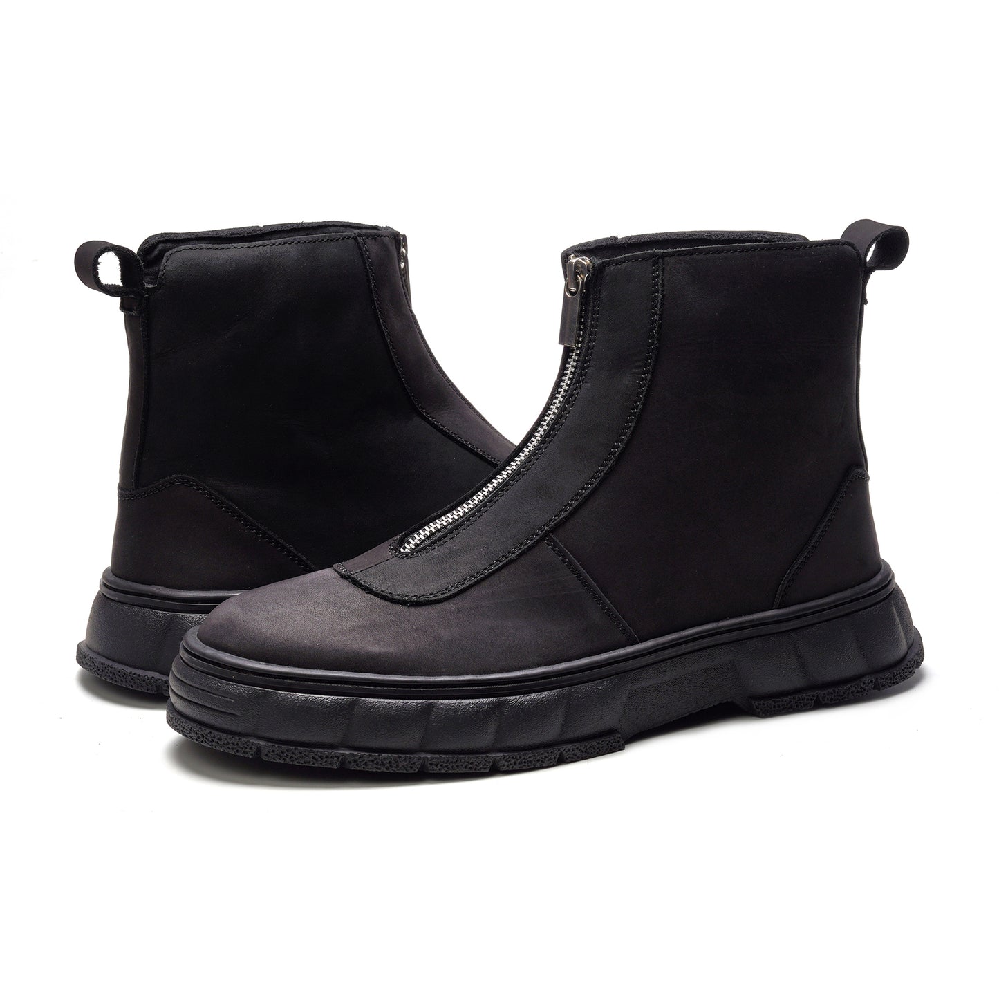 Vanta Zipper Boot // Black Nubuck