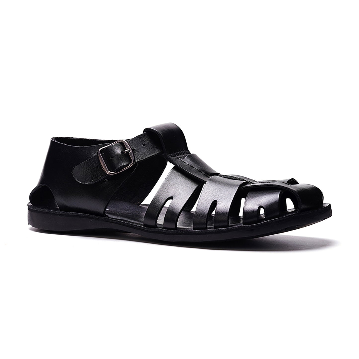 Santorini Fisherman Sandal // Black