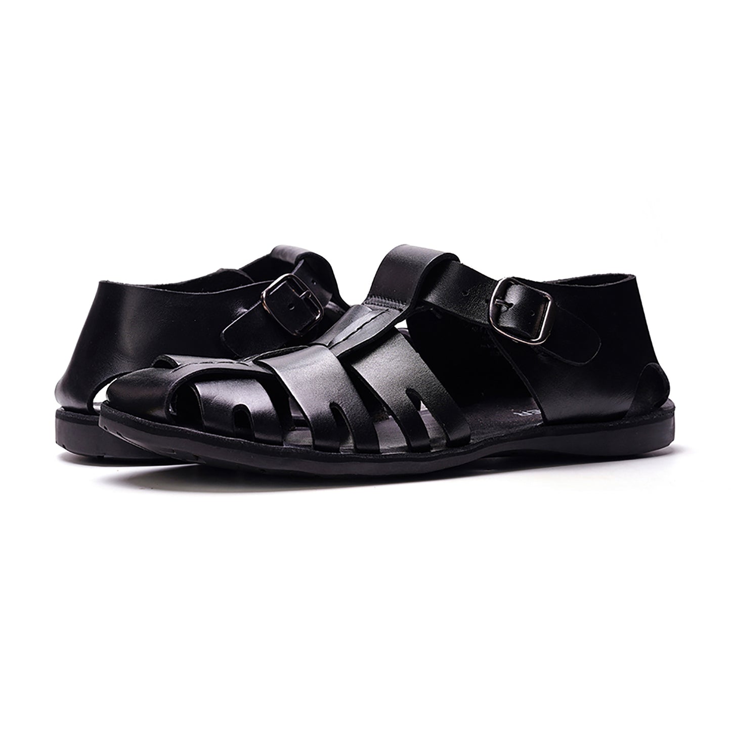 Santorini Fisherman Sandal // Black