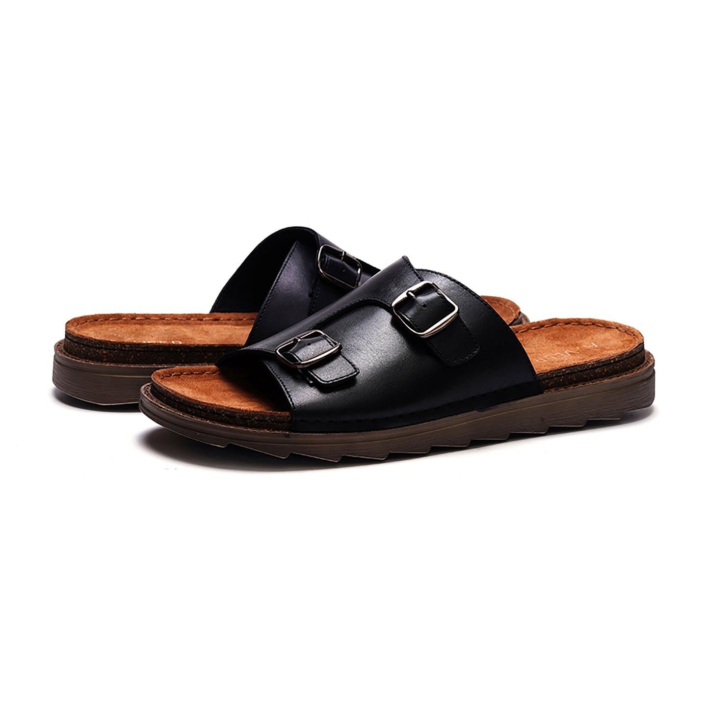 Havana Double Strap Sandal // Black