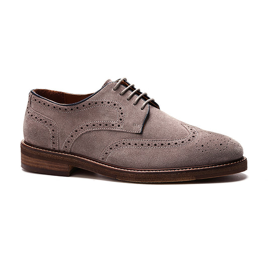 Cambridge Wingtip Lace-up // Taupe Suede