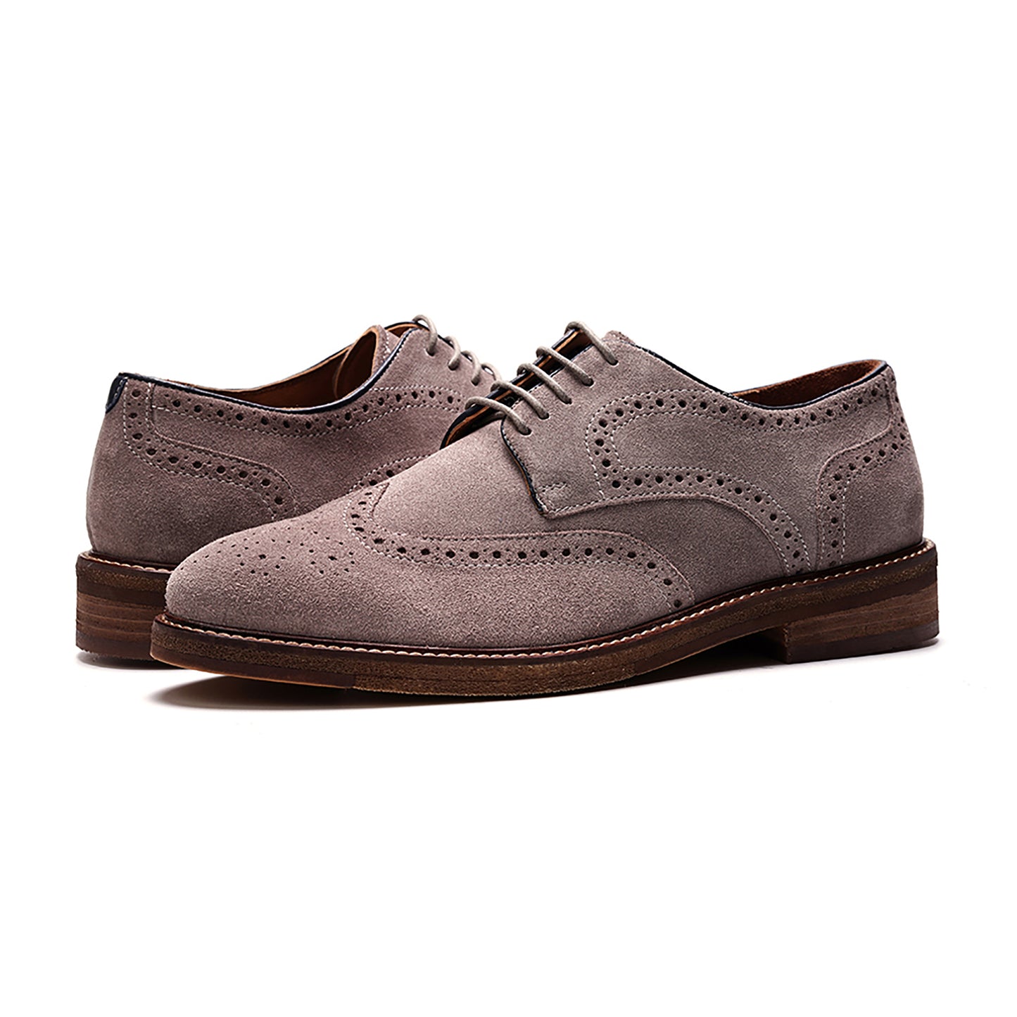 Cambridge Wingtip Lace-up // Taupe Suede
