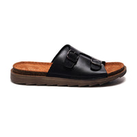 Havana Double Strap Sandal // Black