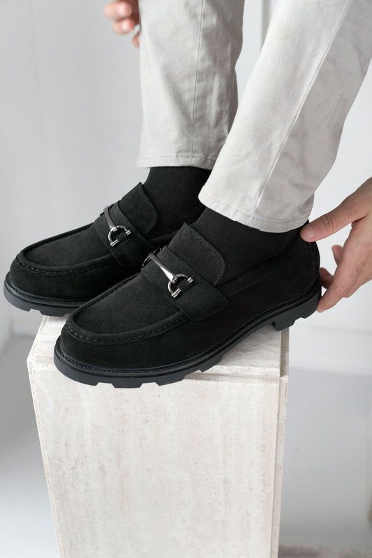 Samuel Bit Loafer // Black Suede