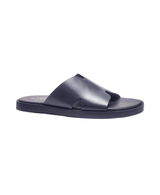 Marrakesh Slide // Navy Leather
