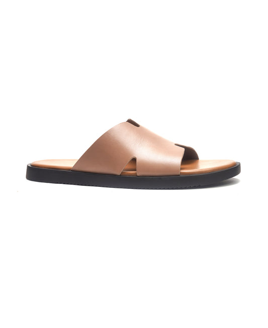 Marrakesh Slide // Beige Leather