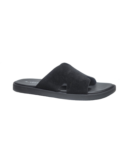 Marrakesh Slide // Black Suede