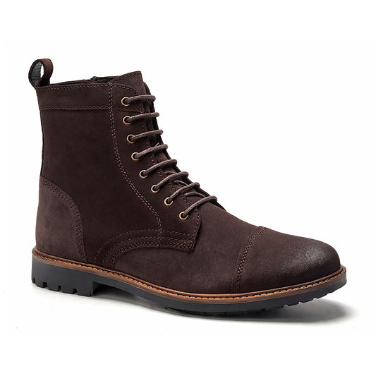 Wilder Lace-up Boot // Brown Suede