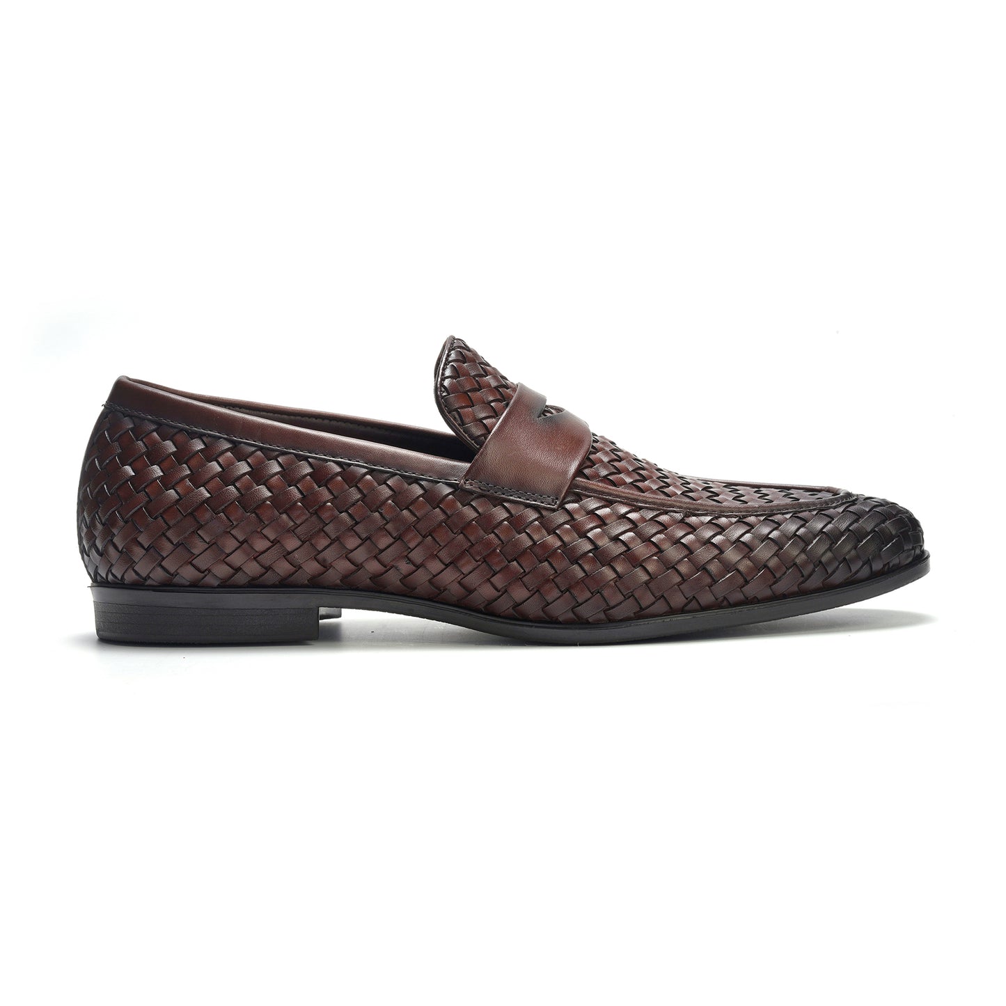 Cairo Woven Loafer // Brown Leather