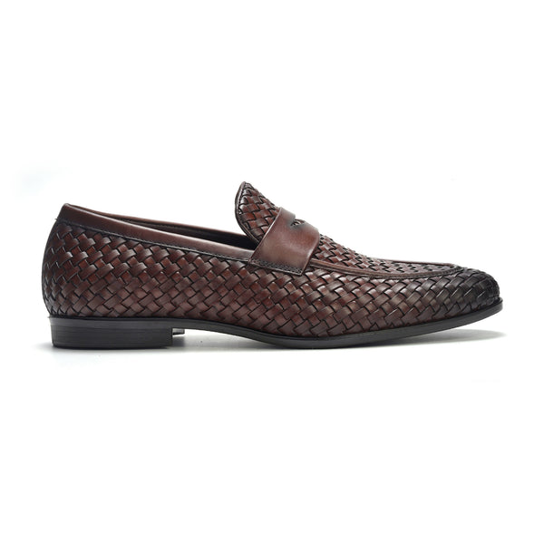 Cairo Woven Loafer // Brown Leather – A. VEER