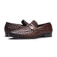 Cairo Woven Loafer // Brown Leather