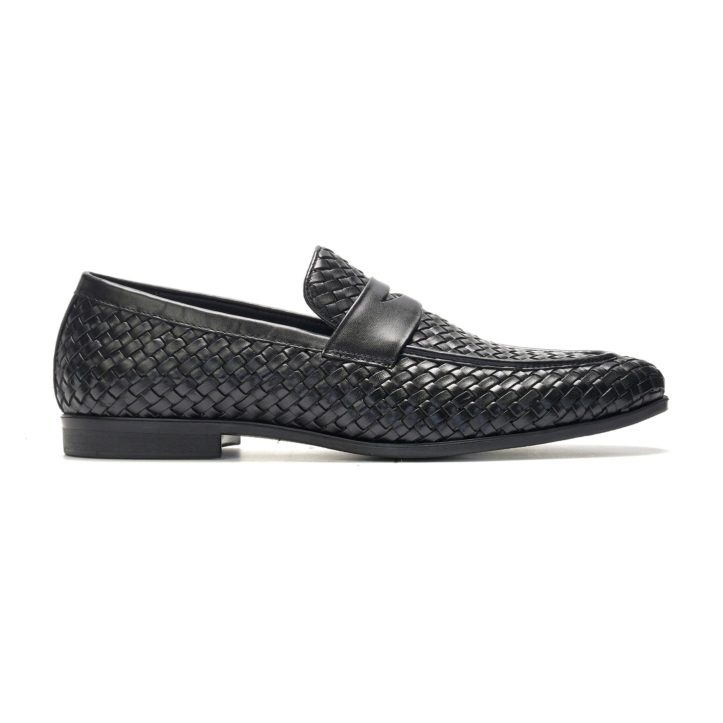 Cairo Woven Loafer // Black Leather