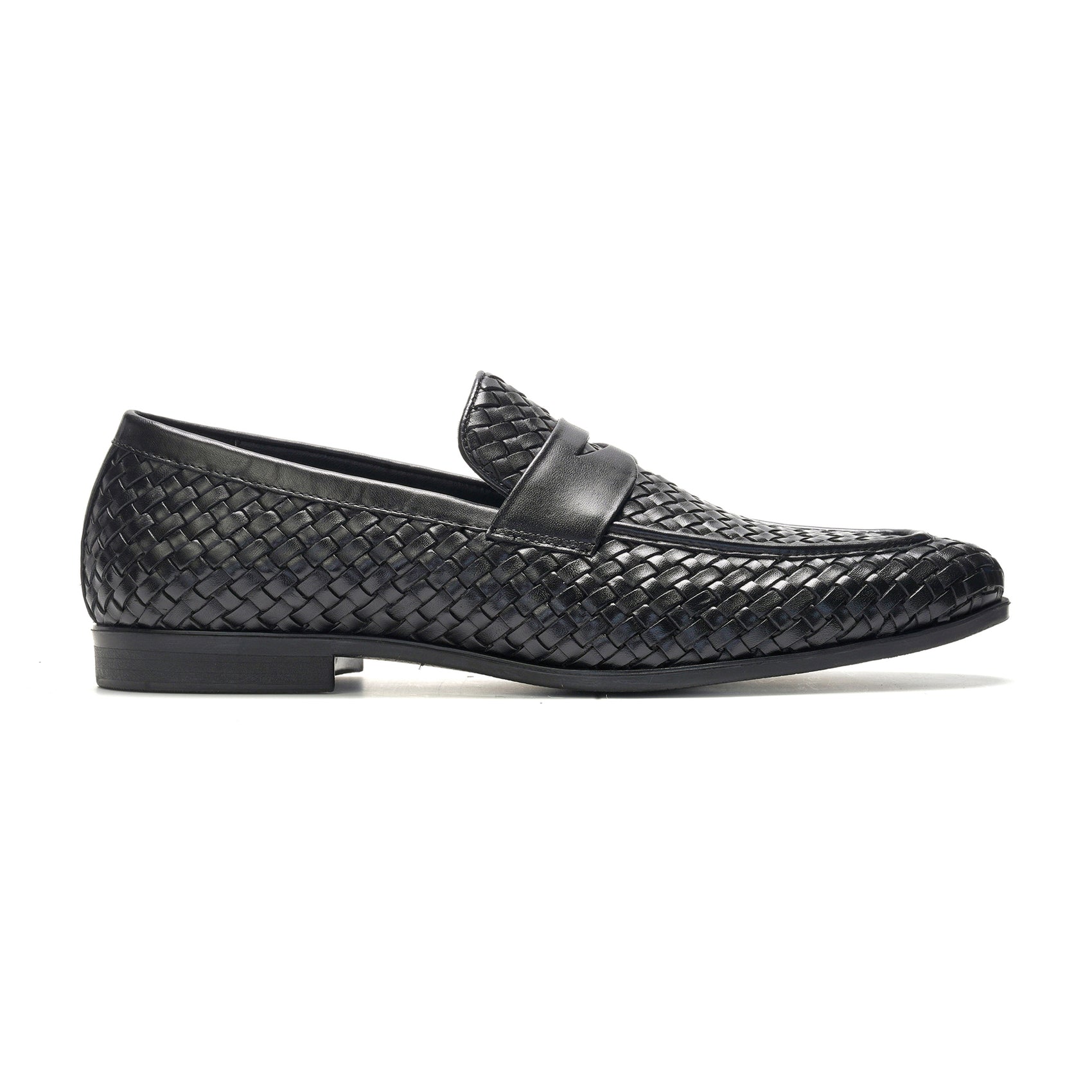 Cairo Woven Loafer // Black Leather