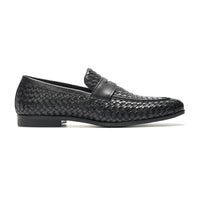 Cairo Woven Loafer // Black Leather