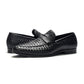 Cairo Woven Loafer // Black Leather