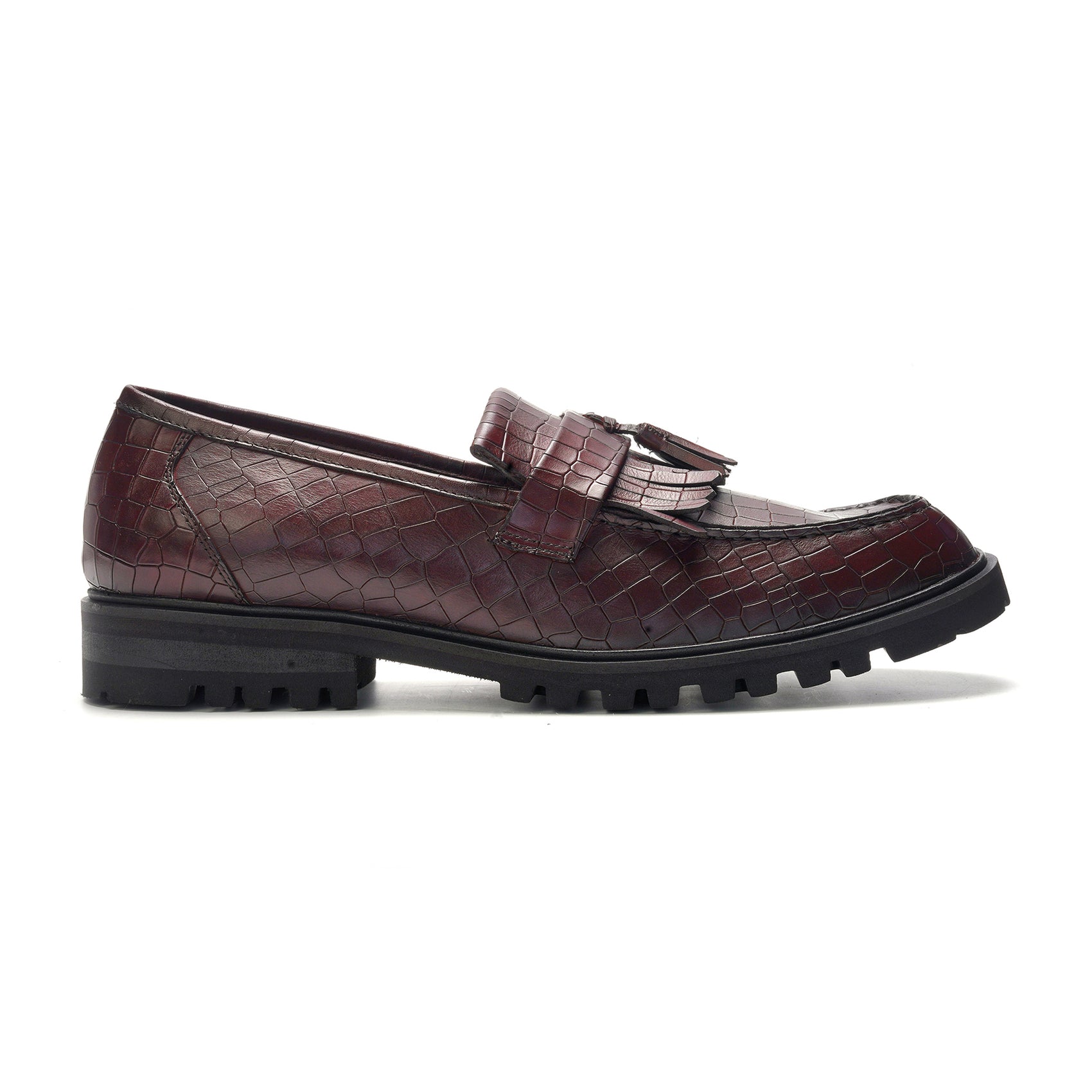 Dante Tassel Loafer // Bordo Leather
