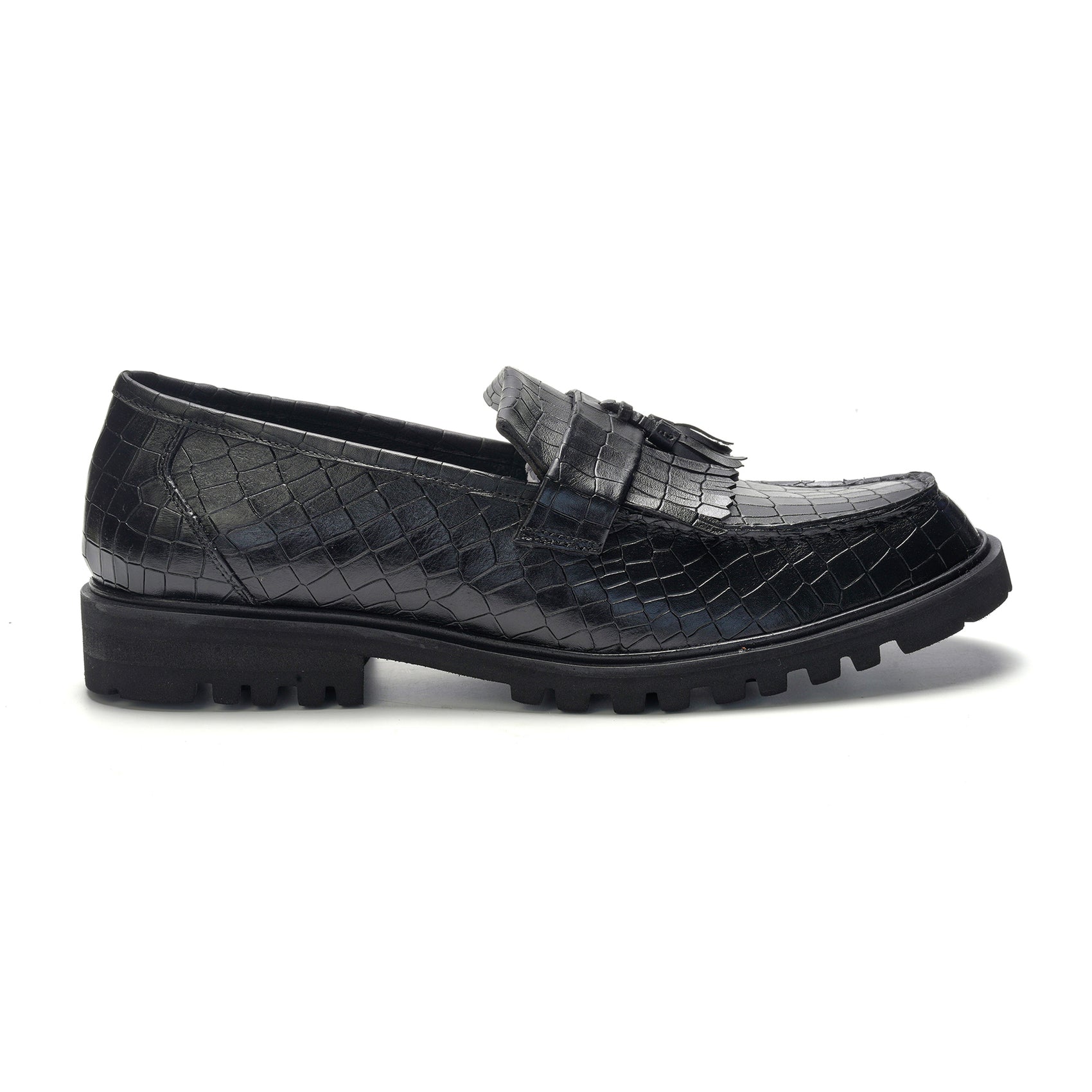Dante Tassel Loafer // Black Leather