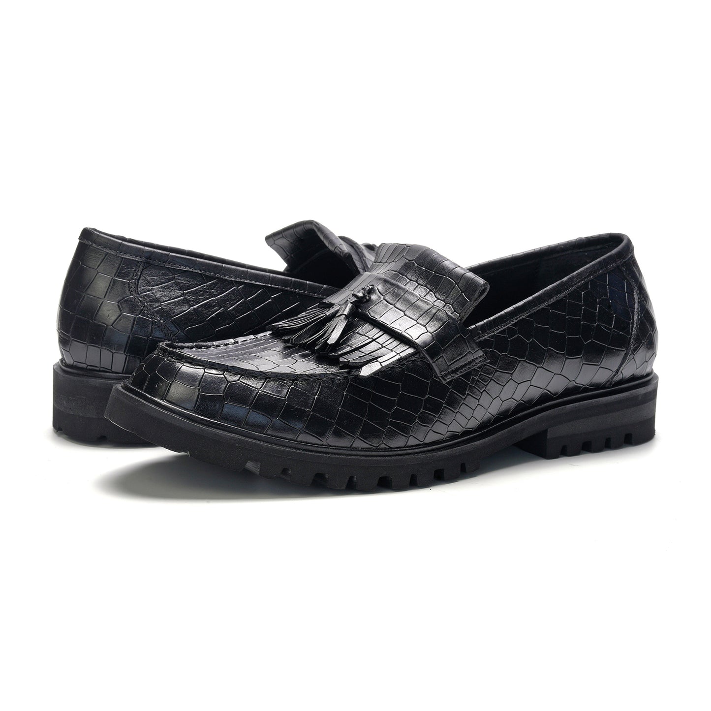Dante Tassel Loafer // Black Leather