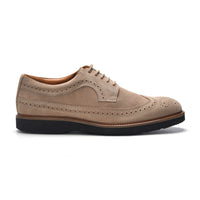 Ellis Wingtip // Beige Suede