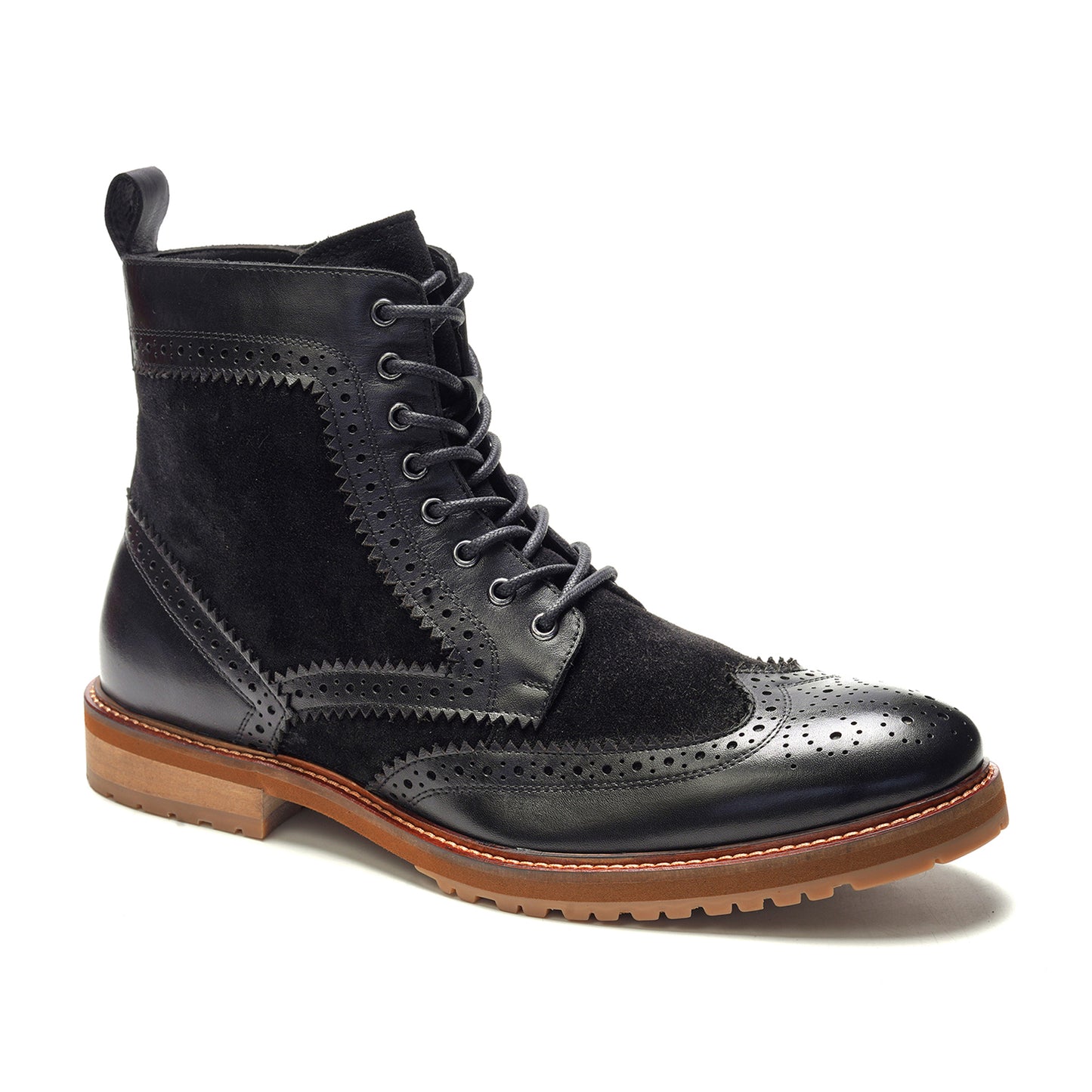 Langston Wingtip Boot // Black Leather