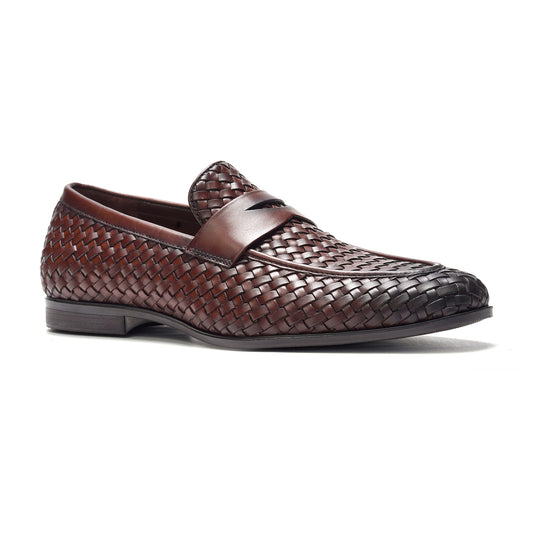 Cairo Woven Loafer // Brown Leather