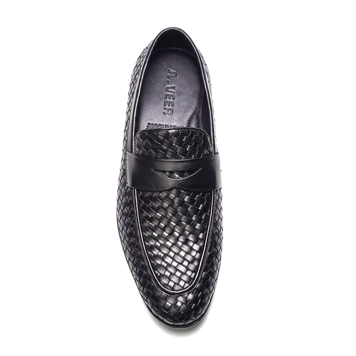 Cairo Woven Loafer // Black Leather