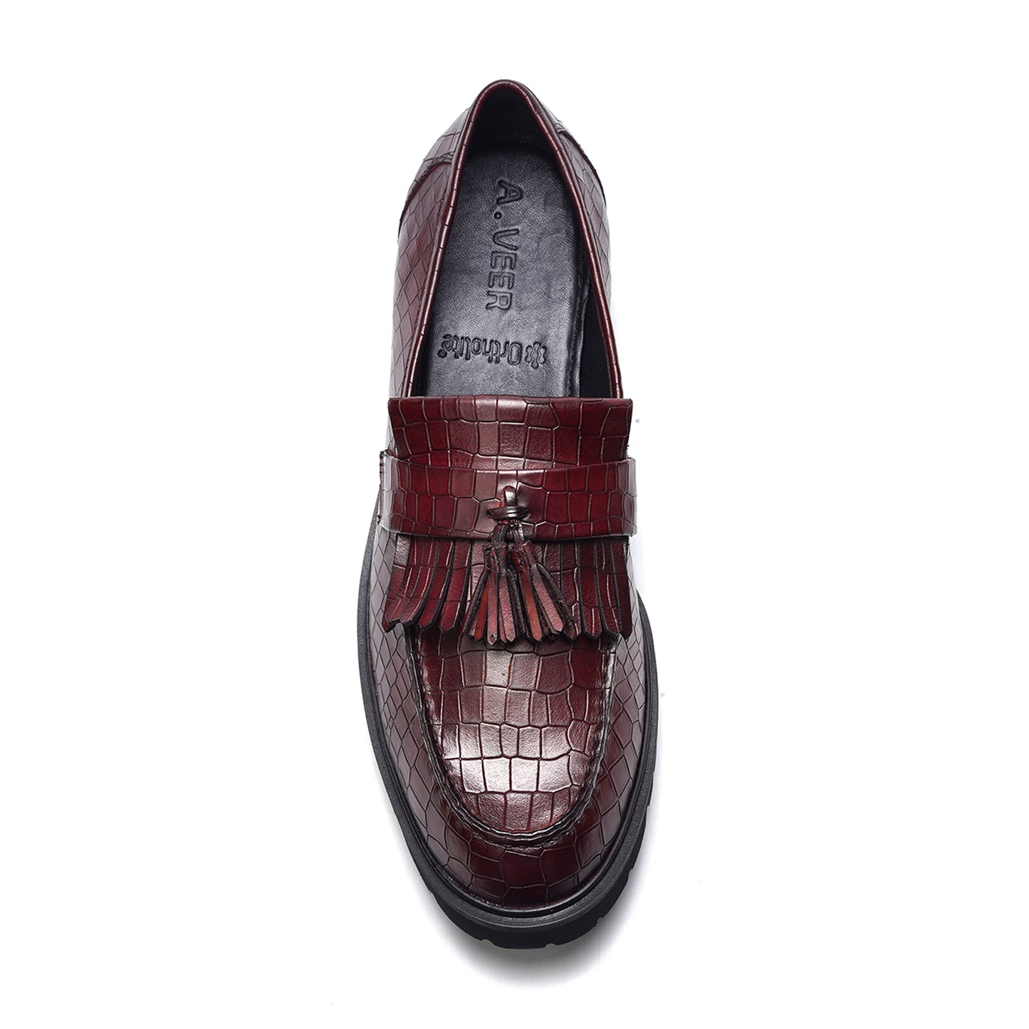 Dante Tassel Loafer // Bordo Leather