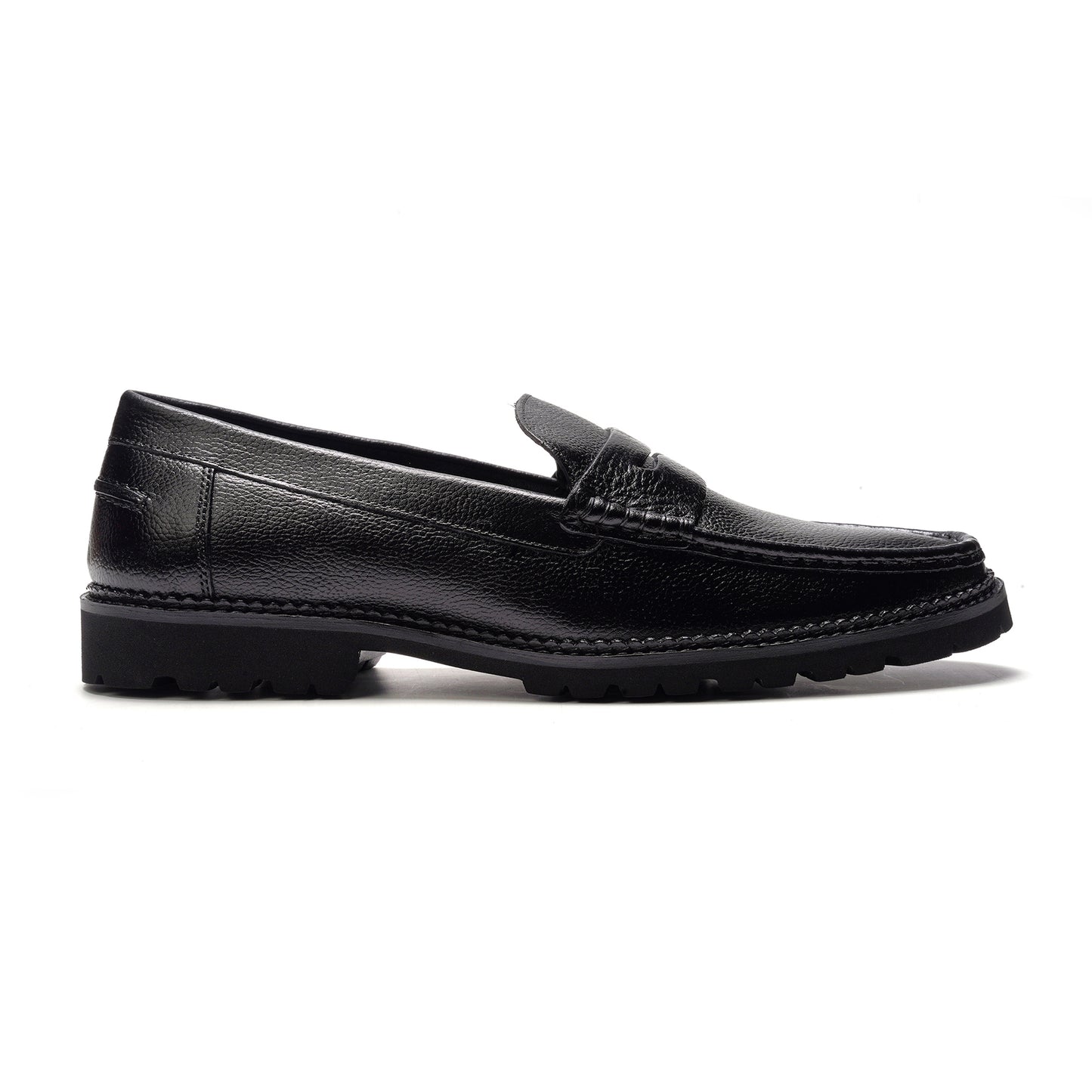 Jasper Penny Loafer // Black Leather