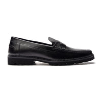 Jasper Penny Loafer // Black Leather
