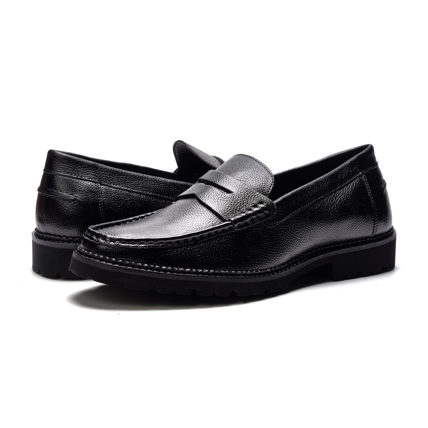 Jasper Penny Loafer // Black Leather