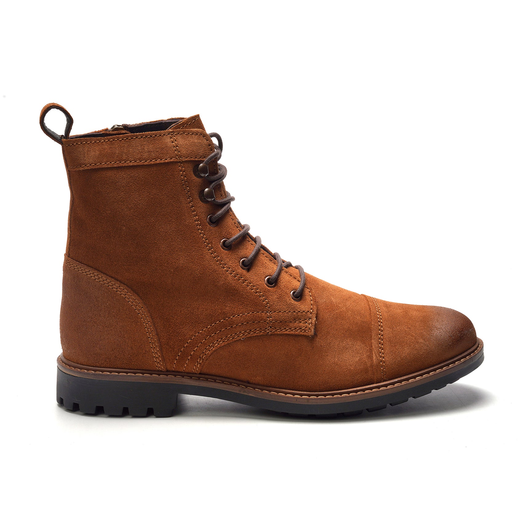 Wilder Lace-up Boot // Cognac Suede