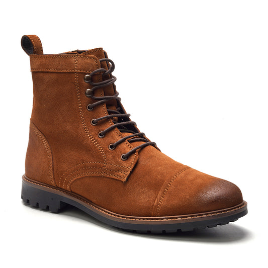 Wilder Lace-up Boot // Cognac Suede