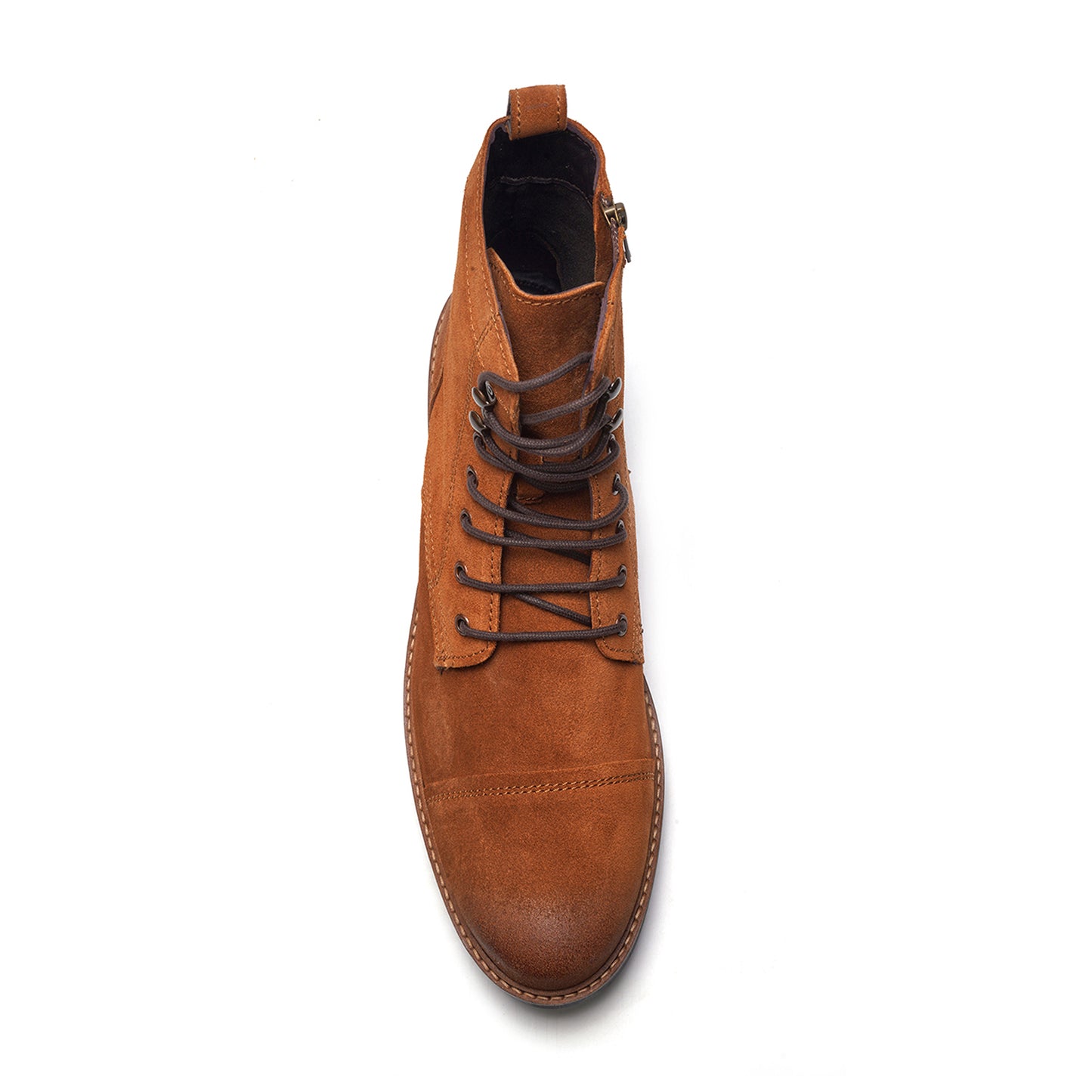 Wilder Lace-up Boot // Cognac Suede