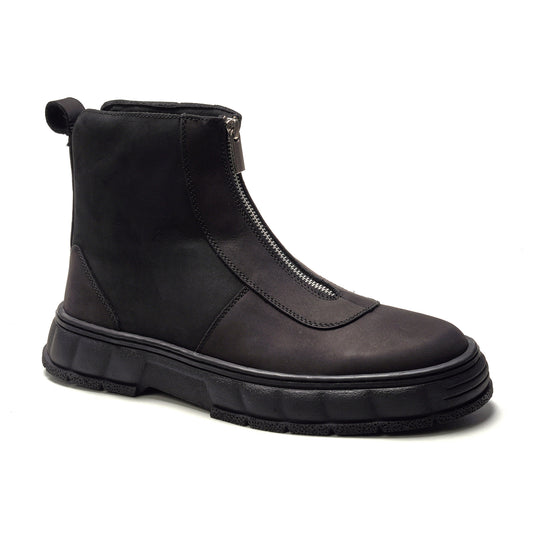 Vanta Zipper Boot // Black Nubuck