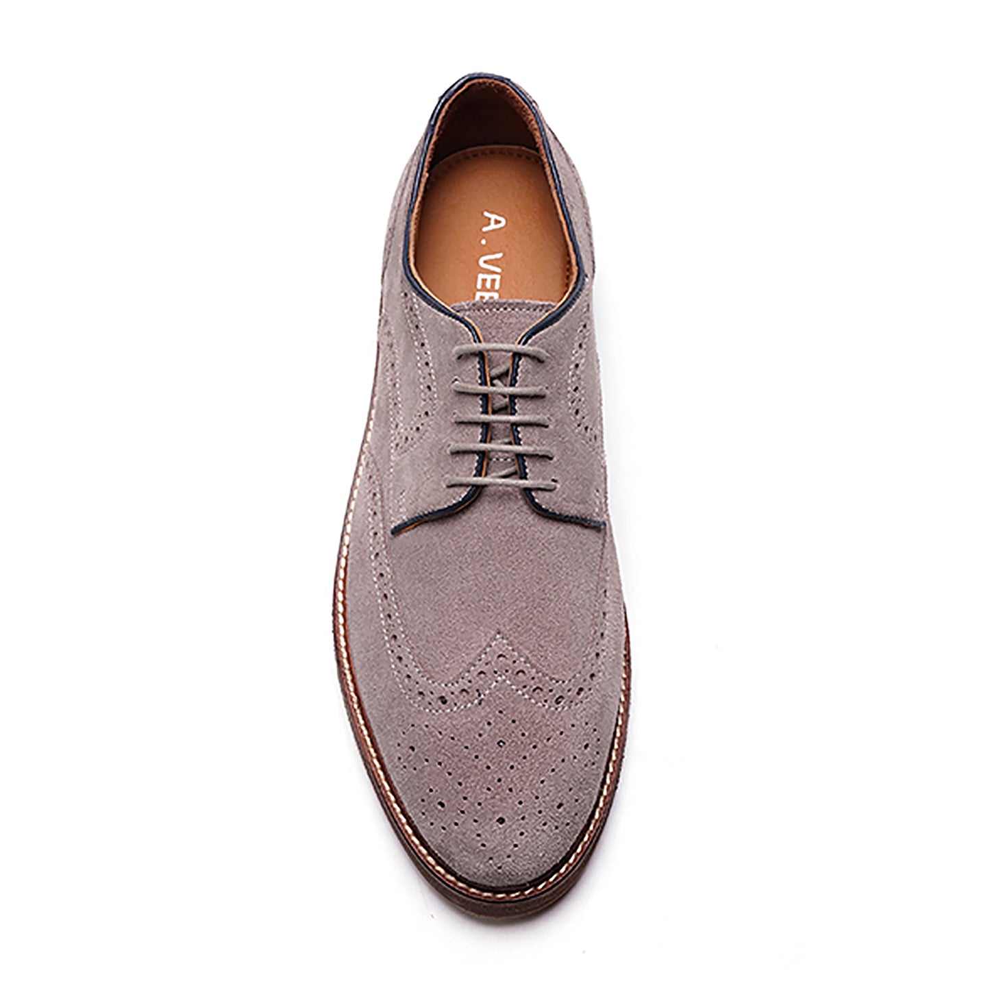 Cambridge Wingtip Lace-up // Taupe Suede