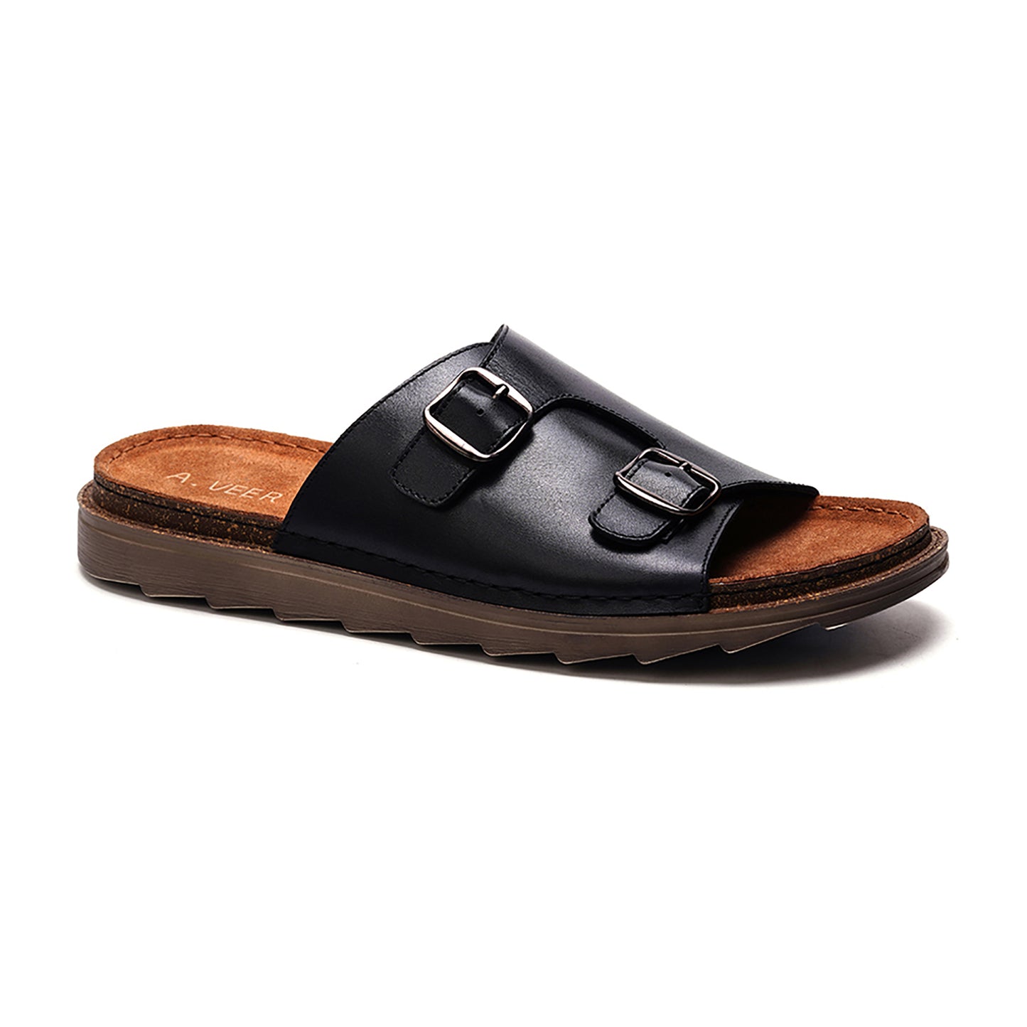 Havana Double Strap Sandal // Black